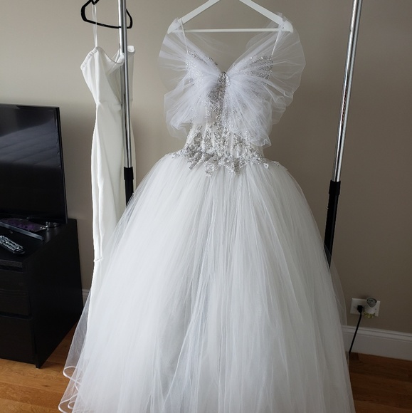 Swarovski Crystal Custom made Wedding Dress - Picture 4 of 5